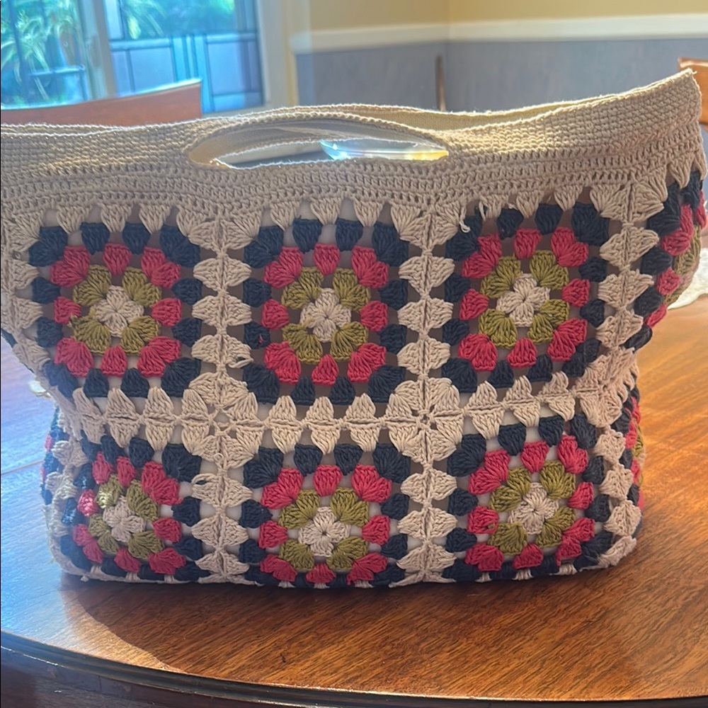 Panache brand Crochet Tote Bag - Multicolor